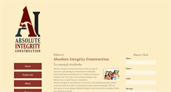Desktop Screenshot of absoluteintegrityconstruction.com